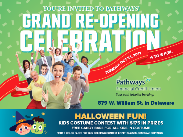 Join Pathways for our Delaware Branch's Grand Re-Opening on Tuesday, October 31!