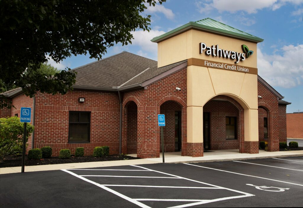 Pathway Financial Credit union Grandview branch front door